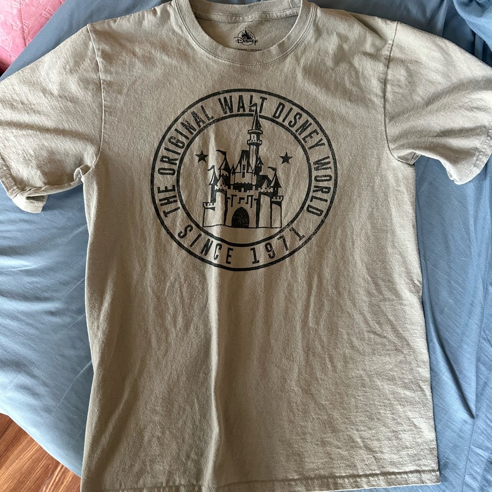 Disney Beige T-Shirt with Castle Graphic
